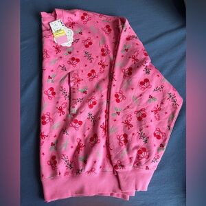 Holiday Pink Print Crewneck Sweatshirt